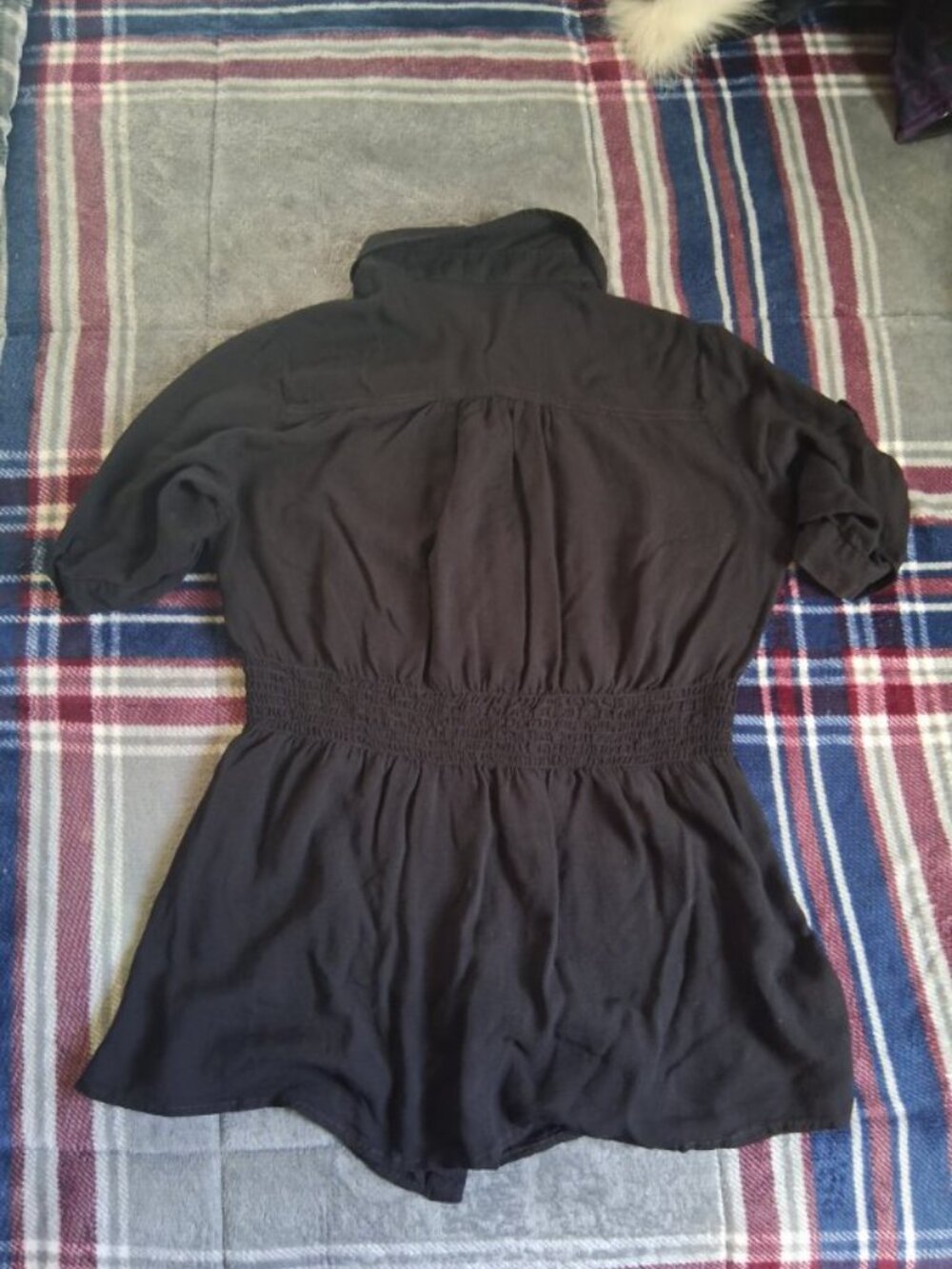 Women's Black Love Tree Button up Blouse - Picture 3 of 8